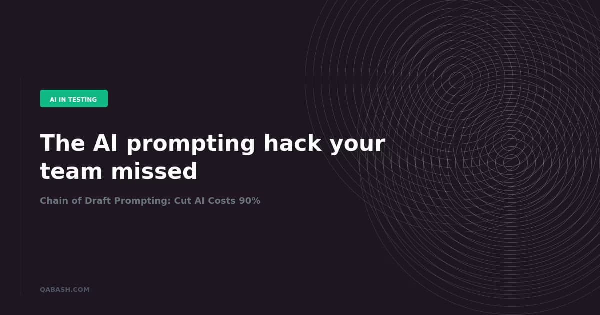 Chain of Draft Prompting: Cut AI Costs 90%