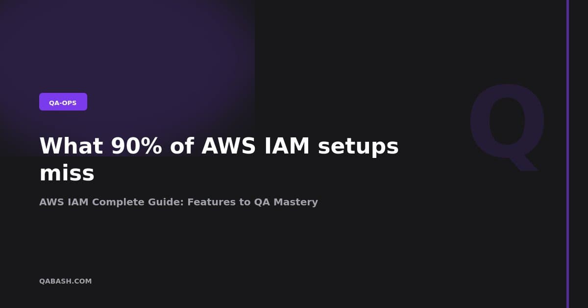 AWS IAM Complete Guide: Features to QA Mastery