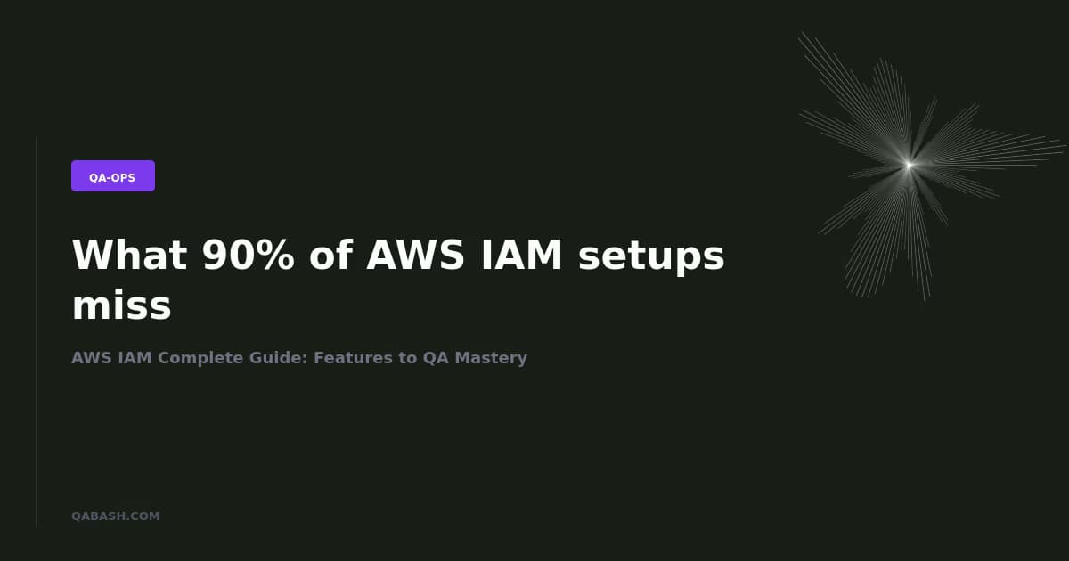 AWS IAM Complete Guide: Features to QA Mastery