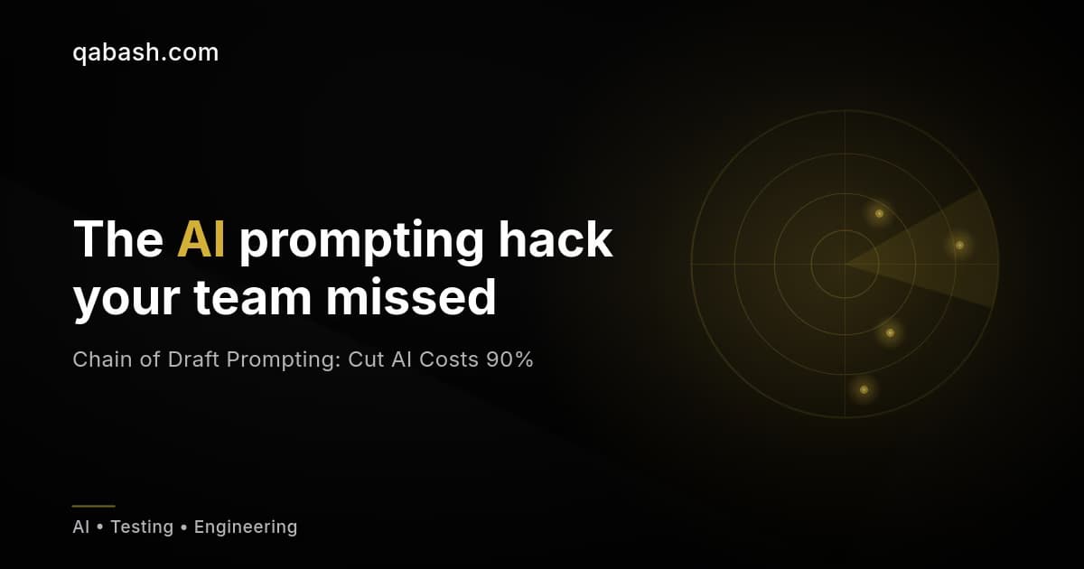 Chain of Draft Prompting: Cut AI Costs 90%