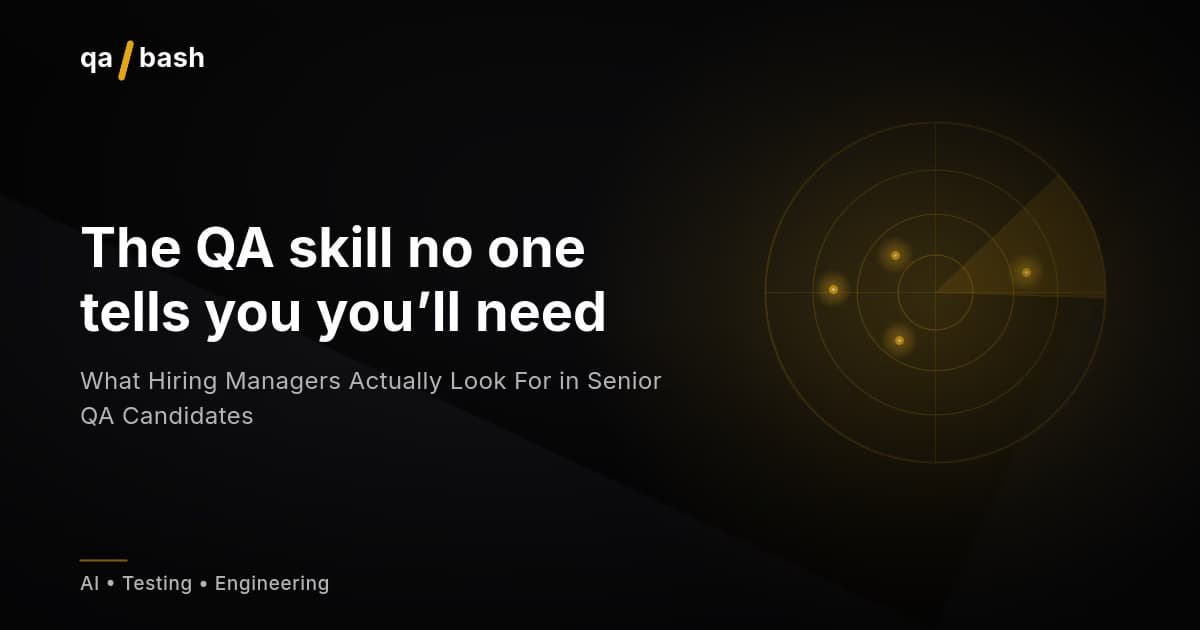 What Hiring Managers Actually Look For in Senior QA Candidates
