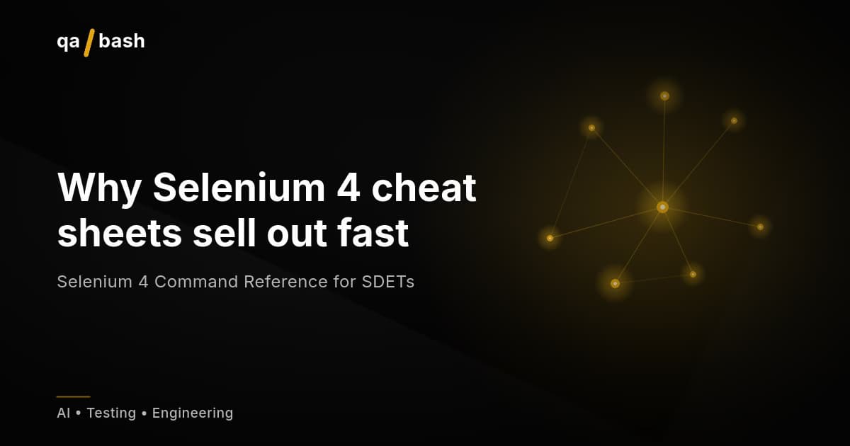 Selenium 4 Command Reference for SDETs