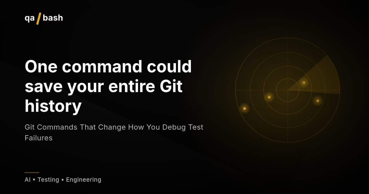Git Commands That Change How You Debug Test Failures