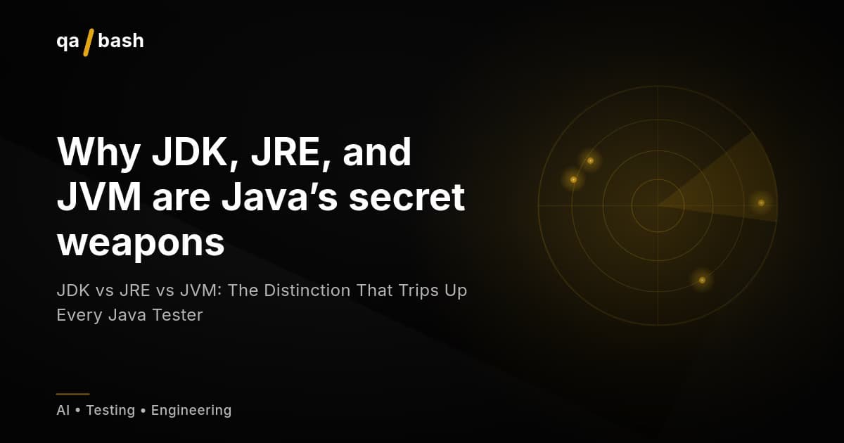 JDK vs JRE vs JVM: The Distinction That Trips Up Every Java Tester