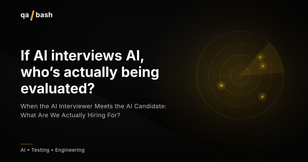 When the AI Interviewer Meets the AI Candidate: What Are We Actually Hiring For?