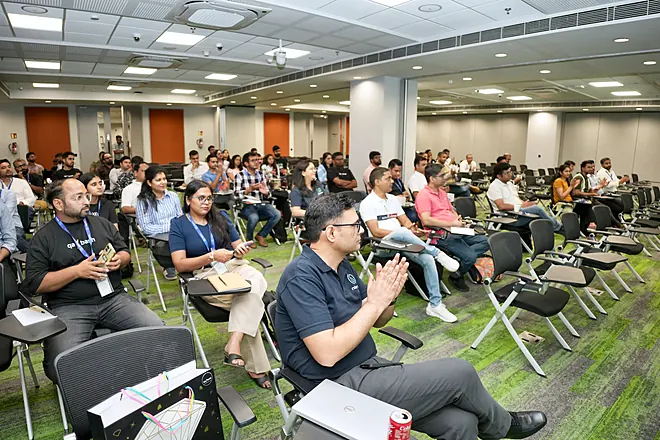 Audience at a QA Bash session