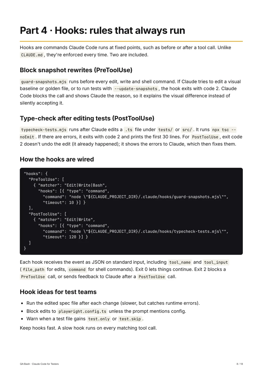 Claude Code for Testers — inside page